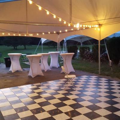 High Peak Tent with lighting and dance floor